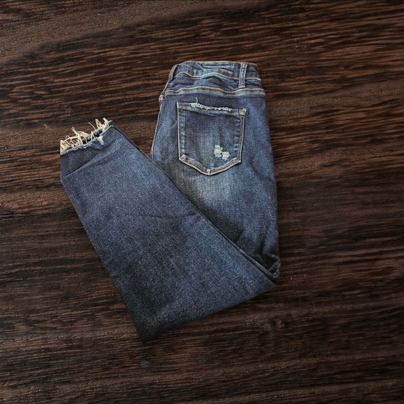 Blue Skinny Jeans with Distressed Details - Picture 2 of 4